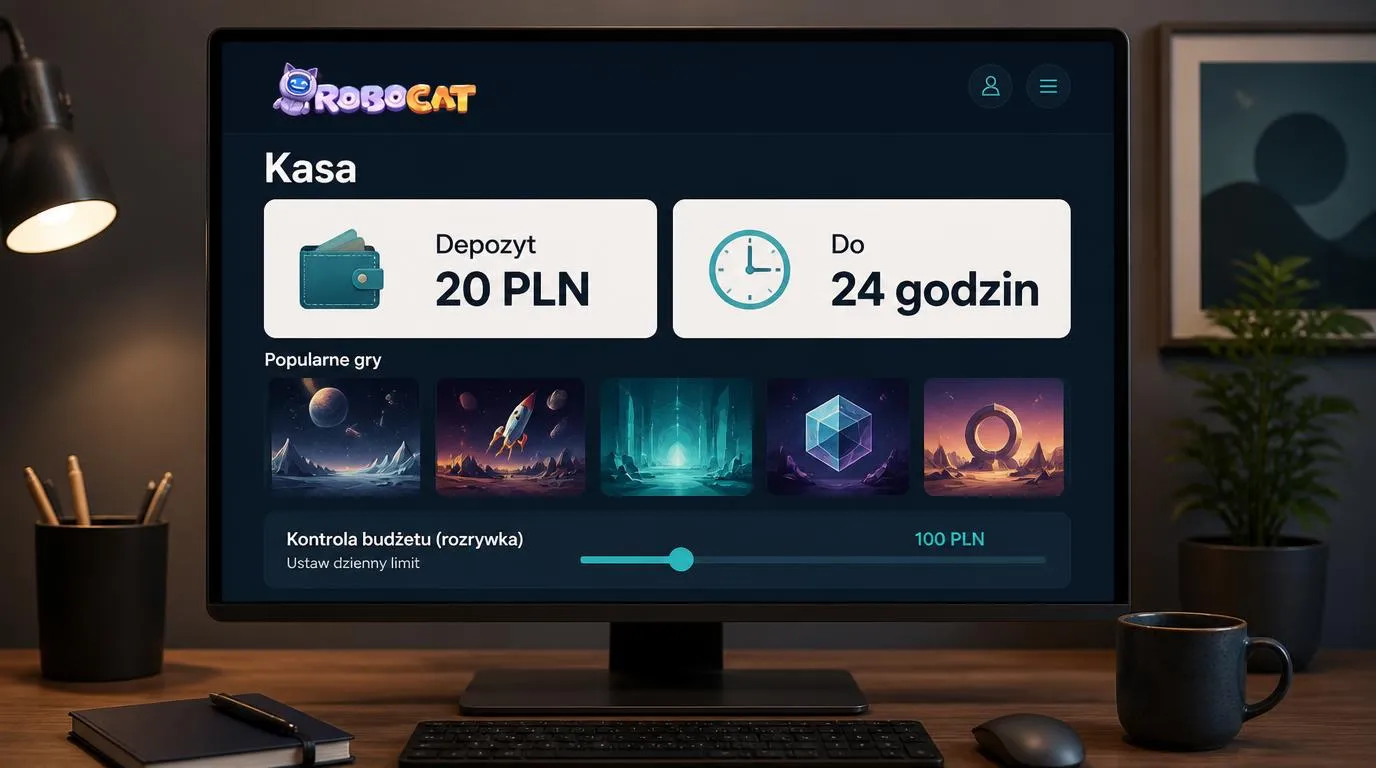 Panel kasyna z depozytem 20 PLN, terminem wypłaty do 24 godzin i miniaturami gier